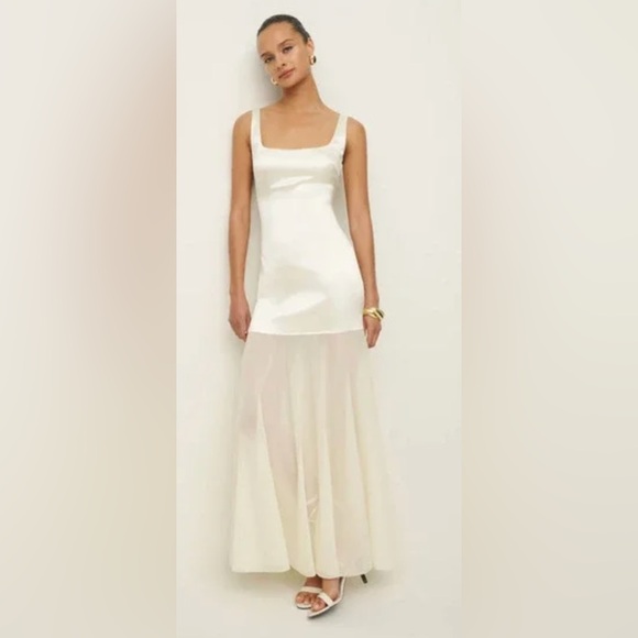 NWT Reformation Zaire Silk Bridal Ivory Dress - sz 8 - Picture 5 of 7